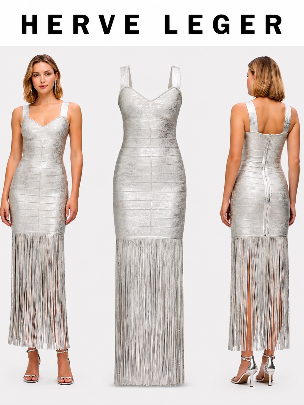 HÉRVÉ LÉGER The Metallic Alba Gown